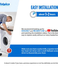 Person installing Dryer Repair Kit With Belt And Idler Pulley 4392067 W10837240 Drum Roller Bearing Parts on white dryer