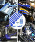 Blue Silicone Vacuum Hose Kit For Cars With Color-Matched Connectors, 6 Size Tubing, Installed in Car Engines, 128 Pieces