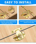 Installation guide for Heavy Duty Spring Table Locks For Extension Dining Tables Built Tough, showing components and steps.