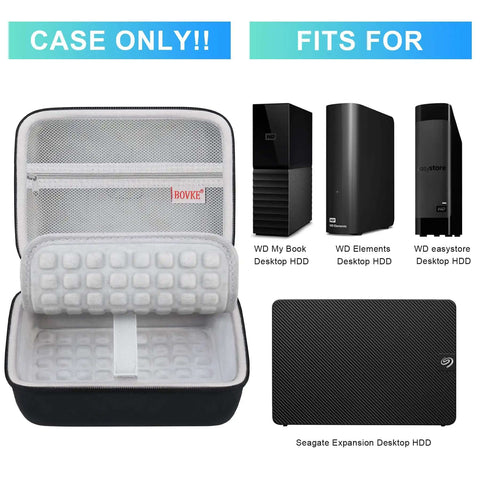 Straight Up Badass Desktop External Hard Drive Case Knockout Shell Cover for Seagate Expansion and WD Elements My Book EasyStore, open view.