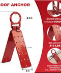 Built Tough Roof Anchors For Fall Protection Dead Easy Screw Installation Heavy Duty Alloy Steel D Rings rust-proof roof anchor with dimensions.