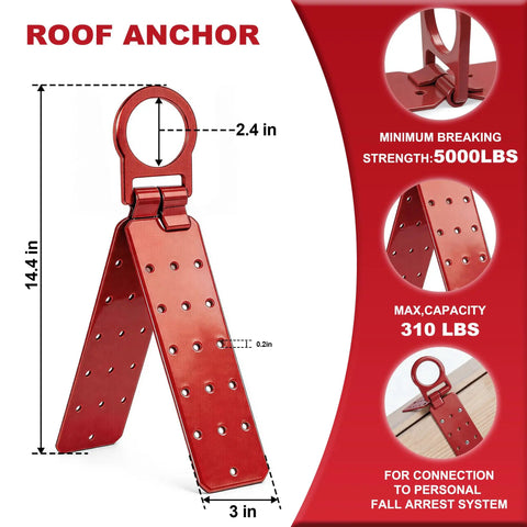 Built Tough Roof Anchors For Fall Protection Dead Easy Screw Installation Heavy Duty Alloy Steel D Rings rust-proof roof anchor with dimensions.