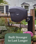 Classic Charcoal 100ft Automatic Retractable Garden Hose Reel Wall-Mounted in Backyard with UV-Stabilized Kink-Free Hose