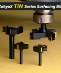 Spoilboard Surfacing Router Bit Built Tough For Quick Flat Slabs With 1/4 Inch Shank 1-3/8 Inch Cutting Diameter Four Wing Design