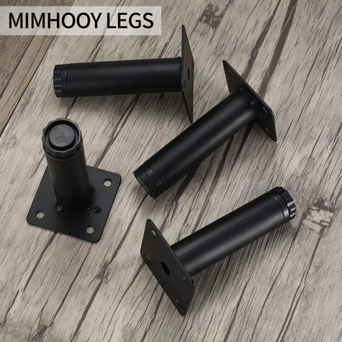 4 Pack Adjustable Metal Furniture Legs 6 Inches High Heavy Duty Cabinet Feet for Kitchen Shelves Sofa Table Chair Desk Cupboard