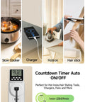 Two Pack Indoor Digital Outlet Timer Plug With 24 Hour Programmable Timers Countdown Delay On Off Repeat Cycle Scheduling