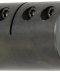 Front view: Climax Metals CC-100-100-KW black oxide mild steel clamping coupling, 1 in bore, 2 in OD