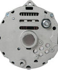 Front view of High Output 105 Amp 12 Volt External Fan Alternator Replacement For Chevrolet GMC Buick Oldsmobile Pontiac 1968 Through 1989 Three Wire System B Plus Terminal Ready Plug And Play