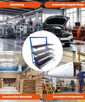 Beefy Heavy Duty Lumber And Pipe Cantilever Storage Rack With 4000 Lbs Capacity Four Tier Alloy Steel in various industry settings