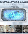 Six Point Five Liter Digital Ultrasonic Cleaner With Timer And Heater 40kHz 180W Pro Grade Cleaning System before and after results