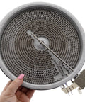Model Specific Dual Radiant Surface Element Replacement For Electric Range 9 3 Quarter Inch 240V 3300W And 1400W in hand