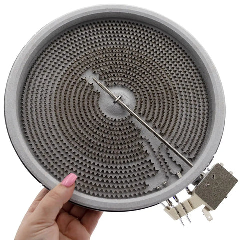 Model Specific Dual Radiant Surface Element Replacement For Electric Range 9 3 Quarter Inch 240V 3300W And 1400W in hand