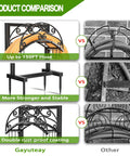 Comparative features of Heavy Duty Freestanding Garden Hose Holder With Reel Stand And Storage Basket
