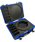 MIG GMAW Wire Storage Case Lockable Airtight Lightweight Organizer For Welders Holds Five 1-2 lb Spools And One 33 lb Spool In Blue