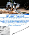 Universal Track Saw Guide Rail Connector Kit 2 Pack Go To With Precision Machined Connectors in use with saw