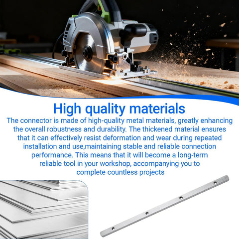 Universal Track Saw Guide Rail Connector Kit 2 Pack Go To With Precision Machined Connectors in use with saw