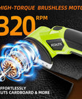 JCCHJTX 4V Cordless Electric Scissors With Led Light, Rechargeable Box Cutter For Cardboard Cloth Leather Plastic SKS7 Blade, Long Battery Life, Compact Design showing high-torque brushless motor.