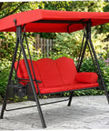 Red 75 By 47 Inch Heavy Duty Waterproof Outdoor Swing Canopy Cover With Side Grommets 210D Oxford Fabric Replacement