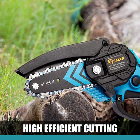 Mini Cordless Chainsaw Portable Electric Handheld Pruning Saw For Tree Branches Yard And Garden Tasks Lightweight Easy Start