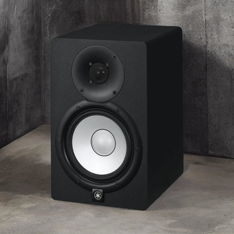 Close-up of HS7 7-Inch Powered Studio Monitor Pair With Bi-Amp System, 43 Hz To 30 kHz Range, 95W Total Power, XLR And TRS Balanced Inputs