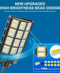 Badass Durable Solar Street Light Waterproof Outside With Next Level Motion Sensor Day To Night Auto Switch Bright Led Panels for outdoor use.