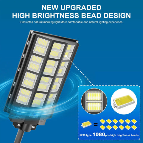 Heavy Duty Outdoor Solar Street Light Loaded With Snappy Motion Trigger And Hassle Free Dusk To Dawn Cycle For Parking Lots And Driveways Showing Off Top Shelf Rain Repellent Housing And Slick Wide Angle Led Flood Glow