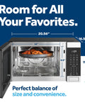 Open 4-In-One Countertop Microwave Oven With Air Fry, Convection Bake And Broil, 1.0 Cu Ft, 1050W, Stainless Steel, inside view