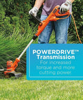 Person using 2 In 1 Weed Wacker And Edger With Wheel Guide, 14 Inch Electric Trimmer, 6.5 Amp Power, lightweight for lawn care