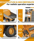 Remote Control Dump Truck For Kids Nine Channel RC Construction Vehicle With Metal Dump Bed Lights And Realistic Sound details