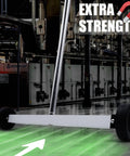 Magnetic Pickup Sweeper With Extendable Chrome Handle From 23 To 40 Inches 17 Inch Wide in industrial setting, extra strength