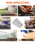 Wide application of 18 Gauge Stainless Steel Brad Nails, 1200-Count, Assorted sizes, shown in various DIY projects