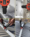 Using Dual Function Rivet Nut Gun And Blind Rivet Tool Kit for Quick, Durable Fastening on metal roofing projects