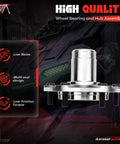 Image of a Direct Fit Front Wheel Bearing And Hub Assembly For Toyota 4Runner 1996 2002 Sequoia 2001 2007 Tacoma 1995 2004 And Tundra 2000 2006 OE Grade Beefy Heavy Duty Wheel Hub Replacement That Keeps Your Ride Smooth And Safe featuring high-quality design with low noise and multi-seal attributes.