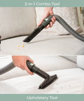 3-in-1 Combo Tool for Lightweight Bagless Upright Vacuum with Massive Dust Cup, perfect for cleaning upholstery and removing debris.