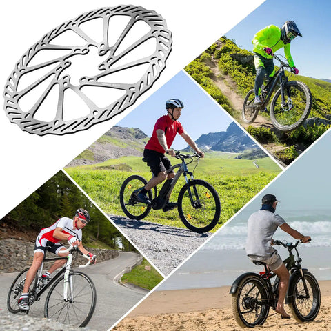 2 Pack Bike Brake Rotors 140mm 160mm 180mm 203mm Stainless MTB Disc Rotors With 12 Bolts for Mountain Road E-Bike BMX