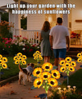 Solar Garden Lights Floral LED Outdoor Decor Waterproof Backyard Party Accent Lights For Yard Pathway And Flower Beds, Easy Setup, Energy Saving Nighttime Vibes in garden