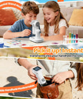 Kids Microscope With 1600X Magnification And Totally Rad 2 Inch Screen Slides Kit Included Kid Friendly Educational Science Toy For Toddlers And Students Aged 3 To 14 Ideal Christmas Or Birthday Gift, handheld with screen