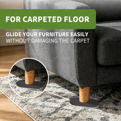 Heavy Duty Furniture Sliders For Carpet Makes Moving Couches A Total Breeze While These High Grip Moving Pads keep couch feet safe on carpet.