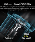 Upgrade Your Rig With 850W Fully Modular Power Supply ATX 3.1 Ready PCIe 5.1 Support Low Noise Cooling Cybenetics Gold Efficiency Native 12V 2x6 Connectors Black 140mm low-noise fan with zero RPM mode