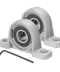 Beefy 12 Millimeter Bore Pillow Block Bearing for Tough Vertical Flange Mount Self Alignment Insert Bearing Housing in Zinc Alloy Steel Pack of 2 with tool