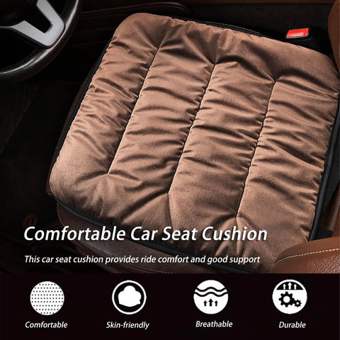 Stylish Furry Car Seat Cushion for Mini Cooper SE Convertible John Cooper Works Electric warm brown faux fur seat pad