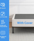 Heavy Duty King Size Box Spring Foundation With 5 Inch Low Profile Design And Beefy Steel Framework Supporting Up To 3500 Pounds for sturdy support.