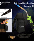 Propane MAPP Gas Torch Kit with 5 ft hose, trigger ignition, holster, and MAPP cylinder for welding, brazing, soldering