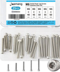 M6 Beefy Stainless Steel Socket Head Cap Screws Set 304 Grade Fully Threaded 40 45 50 55 60mm Lengths Hex Allen Drive