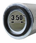 Heavy Duty Dust Collector Filter For Sandblast Cabinets Model 110 And 260 Replacement, showing 3.5" inner diameter