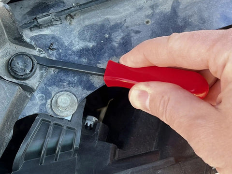 Dual Size Pocket Pry Bars With Magnet 1/8 Inch And 3/16 Inch Square Shafts 4.5 Inch Long Handy Pry Tools used on car interior
