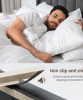 Top Shelf King Size Bed Frame With Four Sleek Rolling Storage Drawers And Wing Headboard In Charcoal Dark Grey for a peaceful sleeping environment.