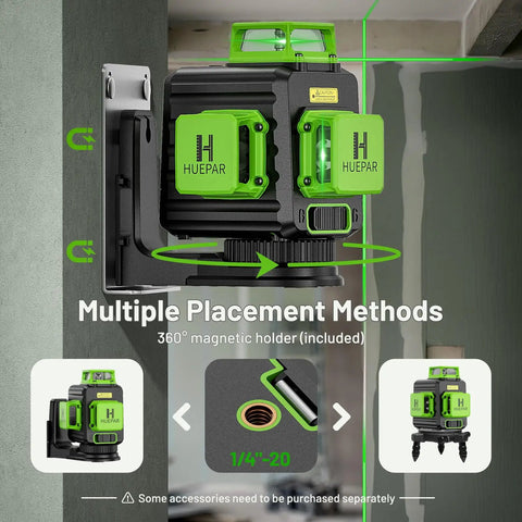 360 Degree Self Leveling Laser Level With 47 Inch Tripod 3x360 Cross Line Green Laser For Construction Tiling And Picture Hanging
