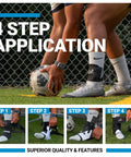TriLok Ankle Brace With Figure Eight Stabilizer And FootLok Arch Lift 4-step application for sprains and plantar fasciitis