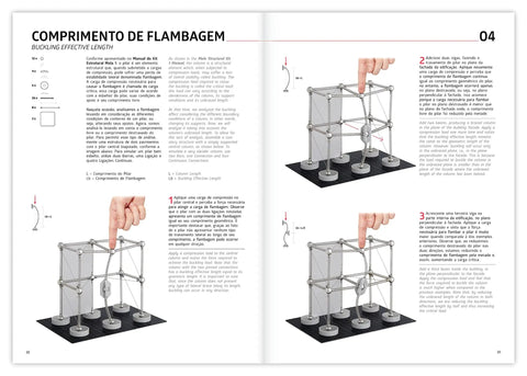 Structural Kit 2 Magnetic Modular System For Engineering And Architecture Education shown with 145 pieces and guide on page 4.